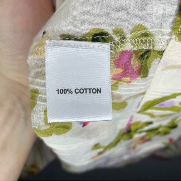 Mille Resortwear Freya Floral Peasant Top Size M - Picture 4 of 10